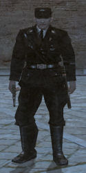 German Gestapo Officer with Machinegun
